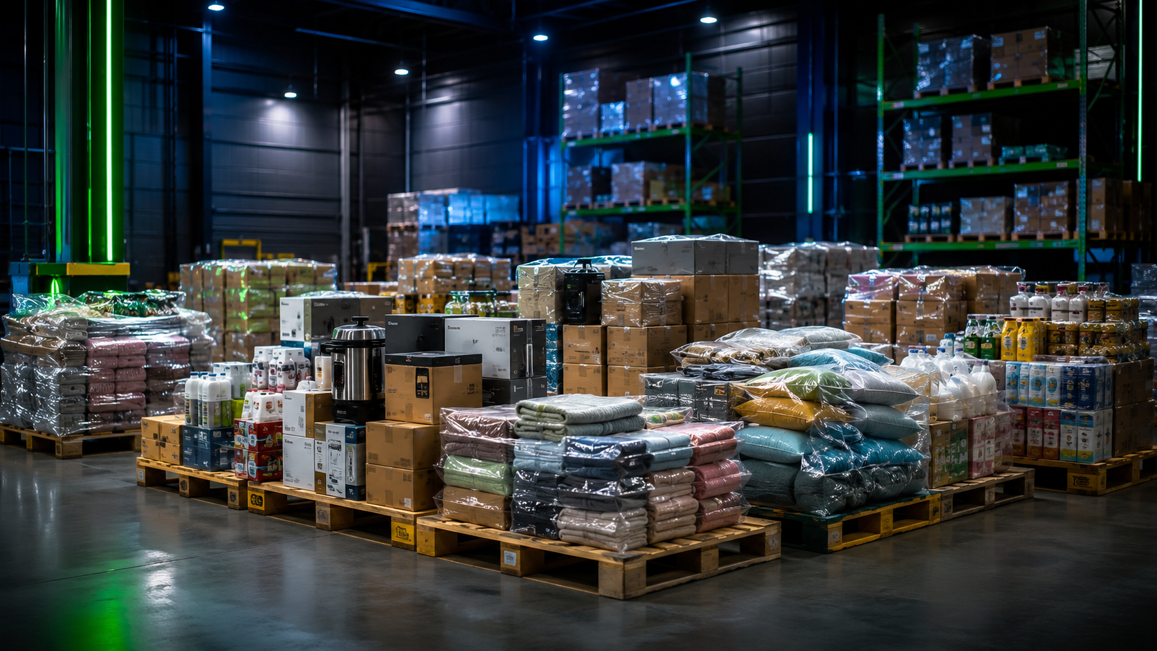 Palettes de déstockage de produits mult catégories pour grossistes et revendeurs